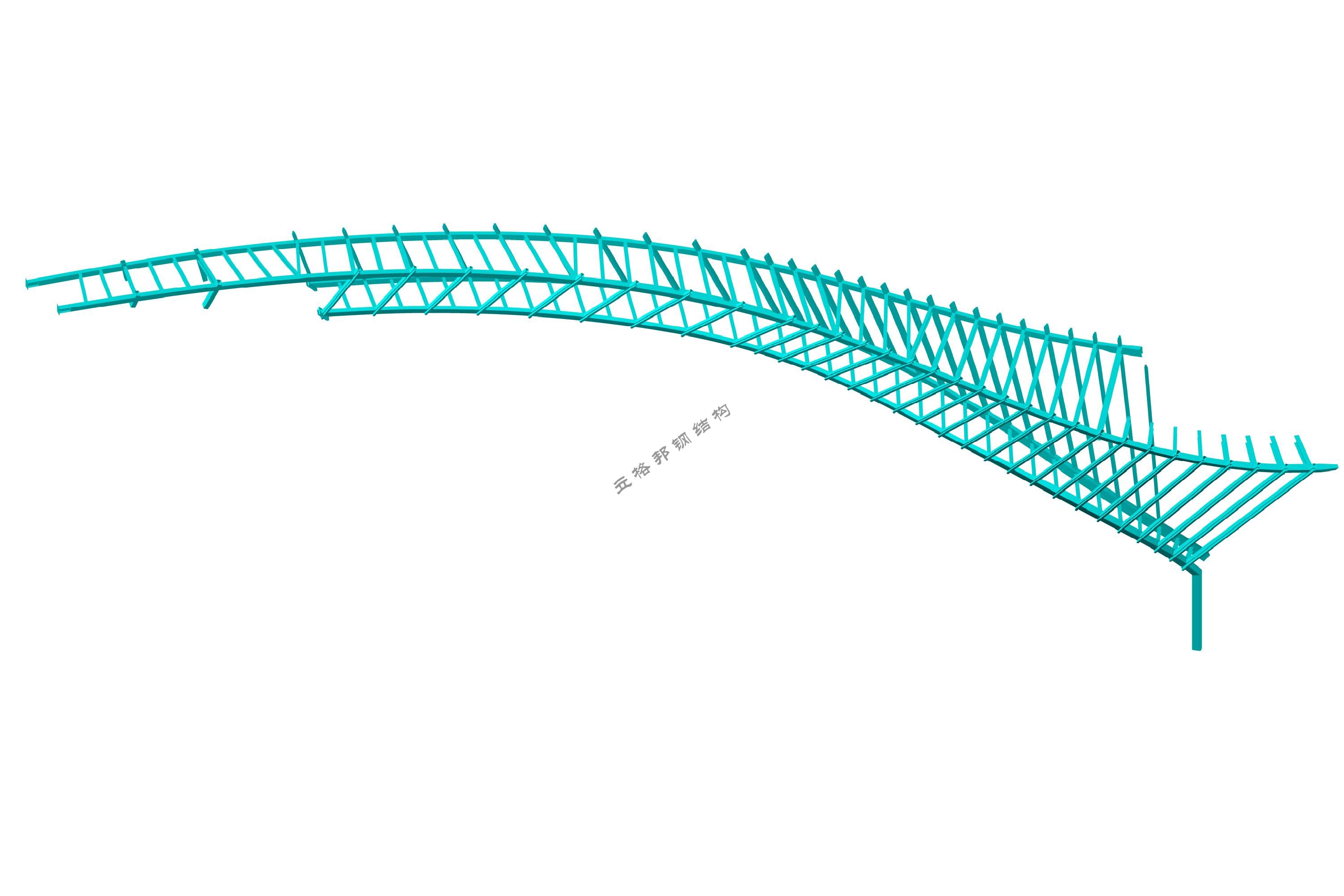 双曲渐变扭梁--龙泉丹景台项目